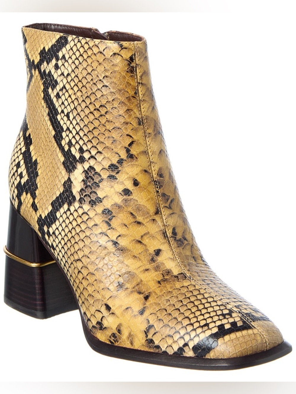Tory Burch Brooke Snake Embossed Leather Booties